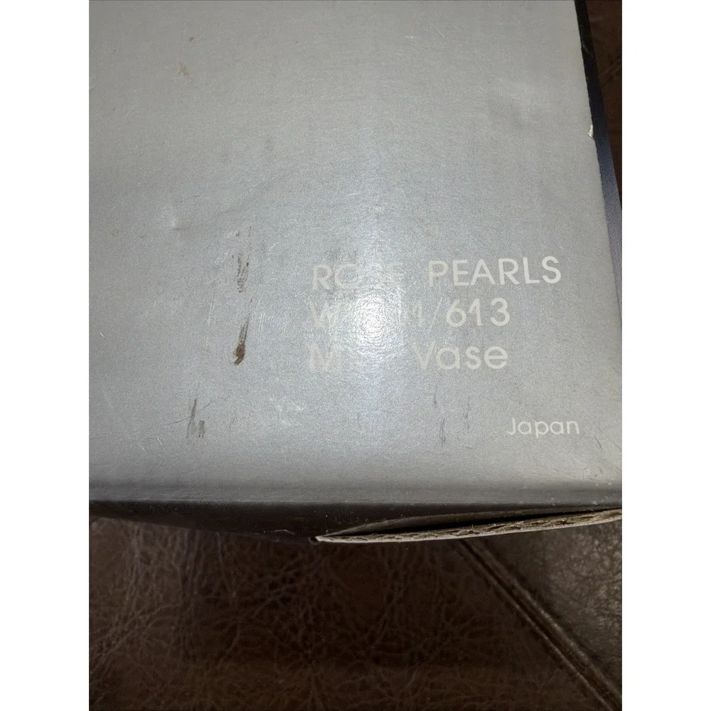 Home Beautiful Crystal Mini Vase Rose Pearls WY401/613 Japan NIB Vintage Box MCM
